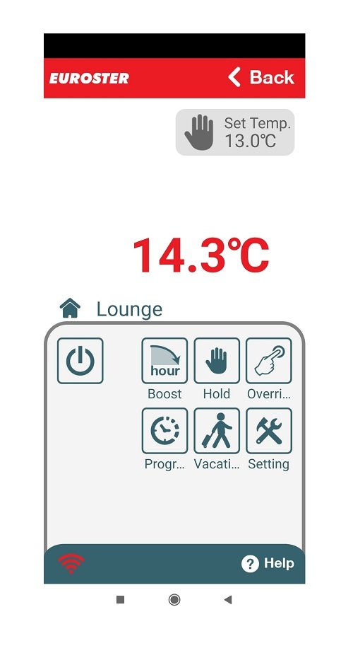 Euroster 0101 SMART App thermostat SNUG Heating